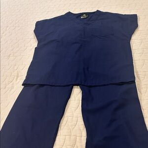 Natural Uniforms Navy V-Neck Scrub Top